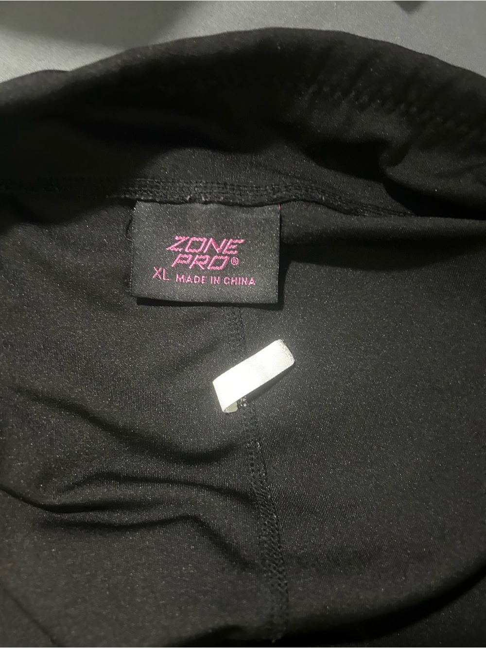 Zone Pro Black Leggings with Pink Logo